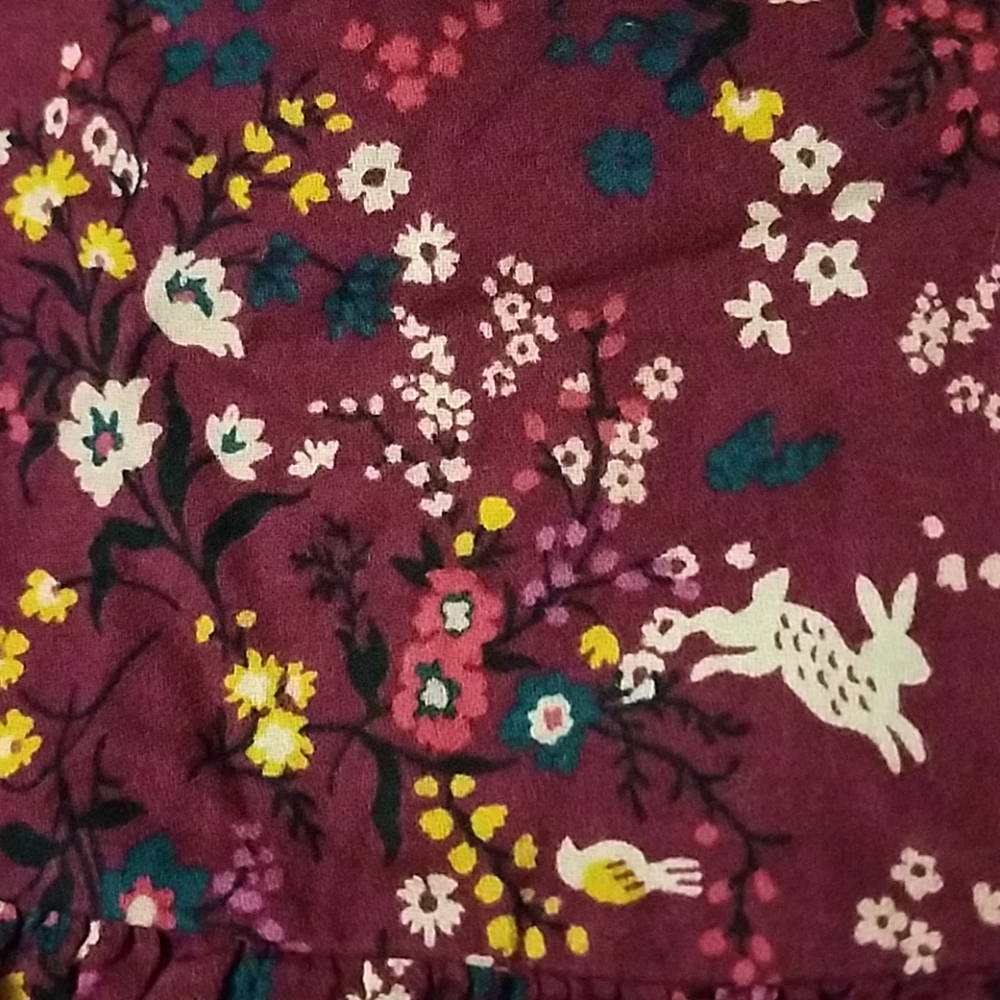 Adorable bunny print peasant dress - Picture 2 of 5